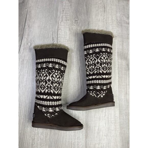 CORRAL Women's Knit Winter Boots P5063 Brown Nordic Woven Size 5 (S) - Picture 7 of 9